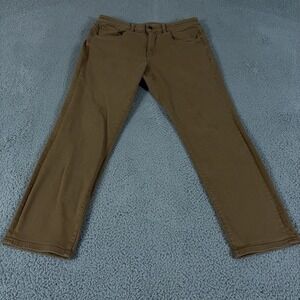 Warp + Weft Jeans Mens 34x30 Tan Ord Chicago Straight Mid Rise 5 Pocket Chino